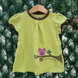Just One Year Carter’s Who’s Adorable Owl T-Shirt in Green/Brown - Size 18M
